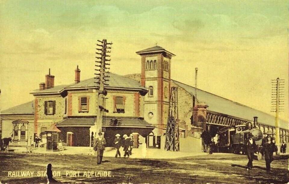 Port Dock Railway Station, corner of St Vincent Street and Lipson Street, Port Adelaide, circa 1909 (City of Port Adelaide Enfield)